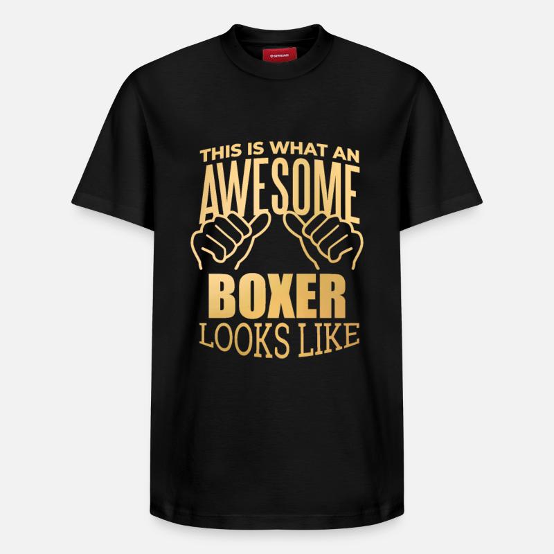 boxe - T-shirt unisexe décontracté en coton Supima – de SPREAD - noir