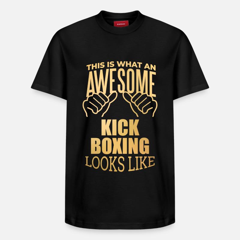 Kickboxer - Relaxed Unisex Supima Cotton T-Shirt – von SPREAD - Schwarz