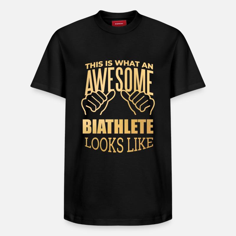 biathlon - T-shirt unisexe décontracté en coton Supima – de SPREAD - noir