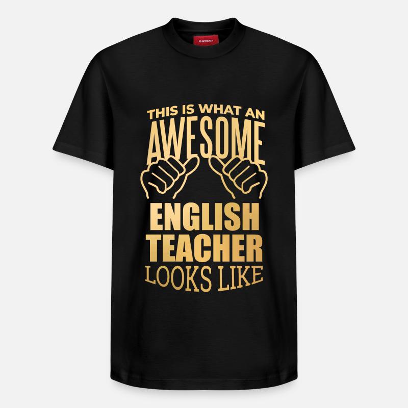 Anglais - T-shirt unisexe décontracté en coton Supima – de SPREAD - noir