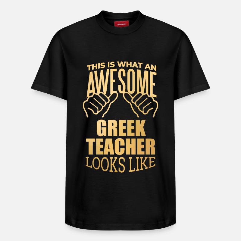 Grec - T-shirt unisexe décontracté en coton Supima – de SPREAD - noir