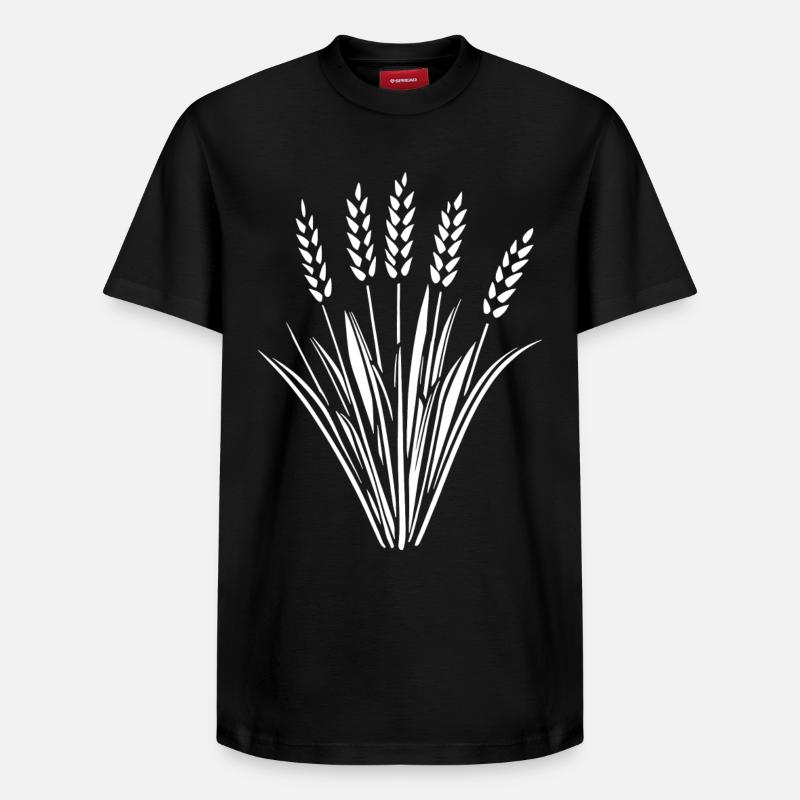 5 Ähren Getreide Weizen - Relaxed Unisex Supima Cotton T-Shirt – von SPREAD - Schwarz