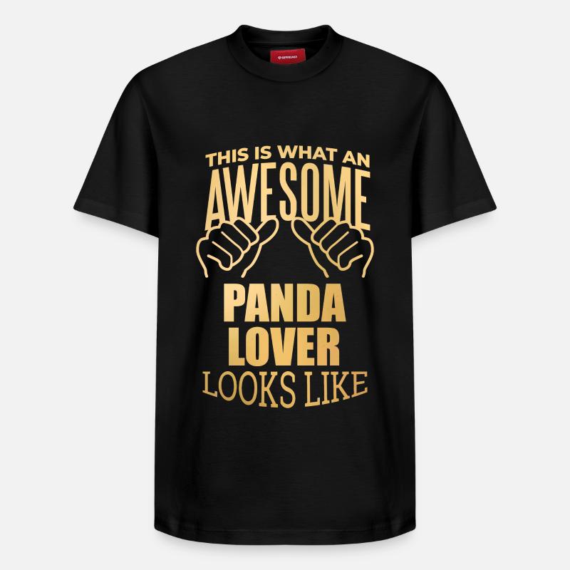 Panda - Relaxed Unisex Supima Cotton T-Shirt – von SPREAD - Schwarz