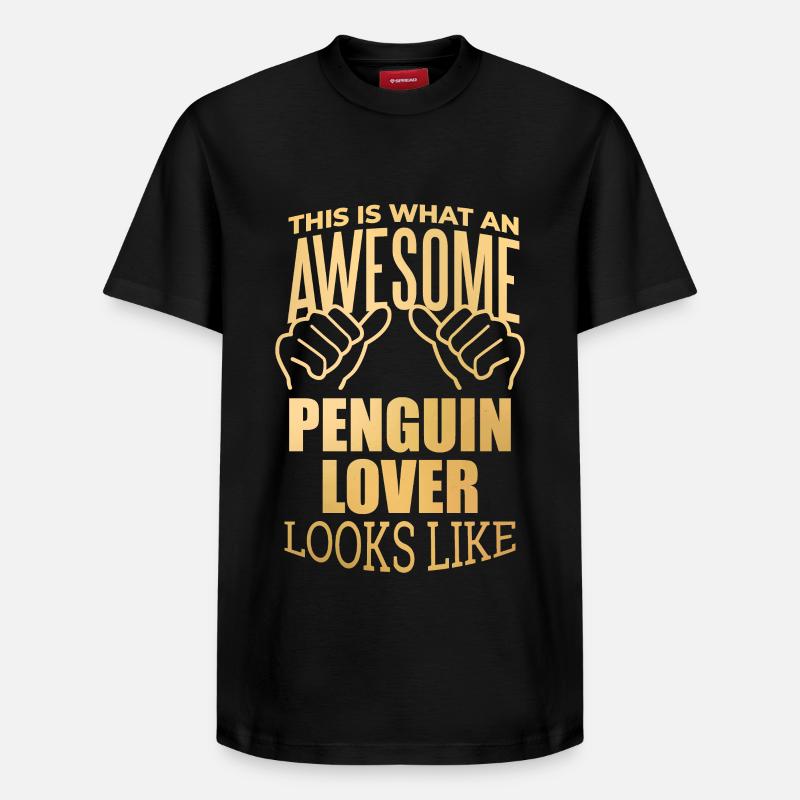 pingouin - T-shirt unisexe décontracté en coton Supima – de SPREAD - noir