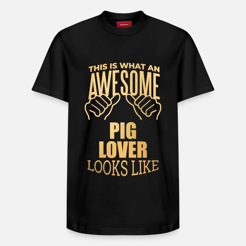 Cochon - T-shirt unisexe décontracté en coton Supima – de SPREAD - noir