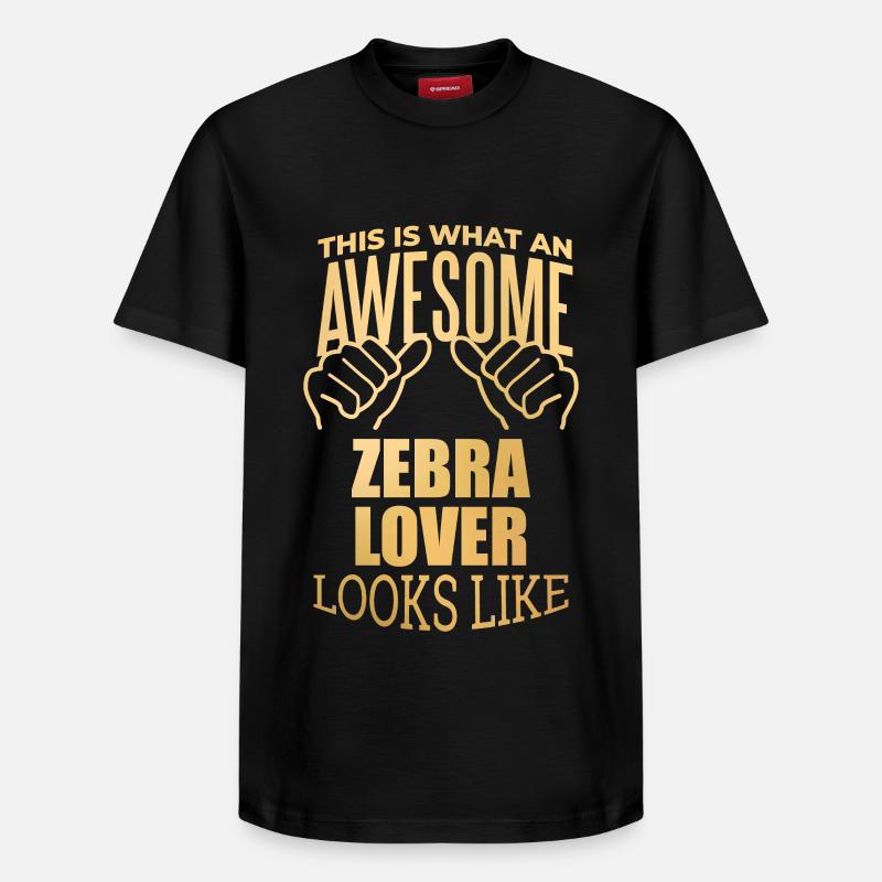 Zebra - Relaxed Unisex Supima Cotton T-Shirt – von SPREAD - Schwarz