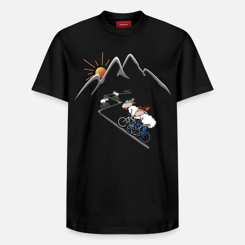 Cyclisme - T-shirt unisexe décontracté en coton Supima – de SPREAD - noir