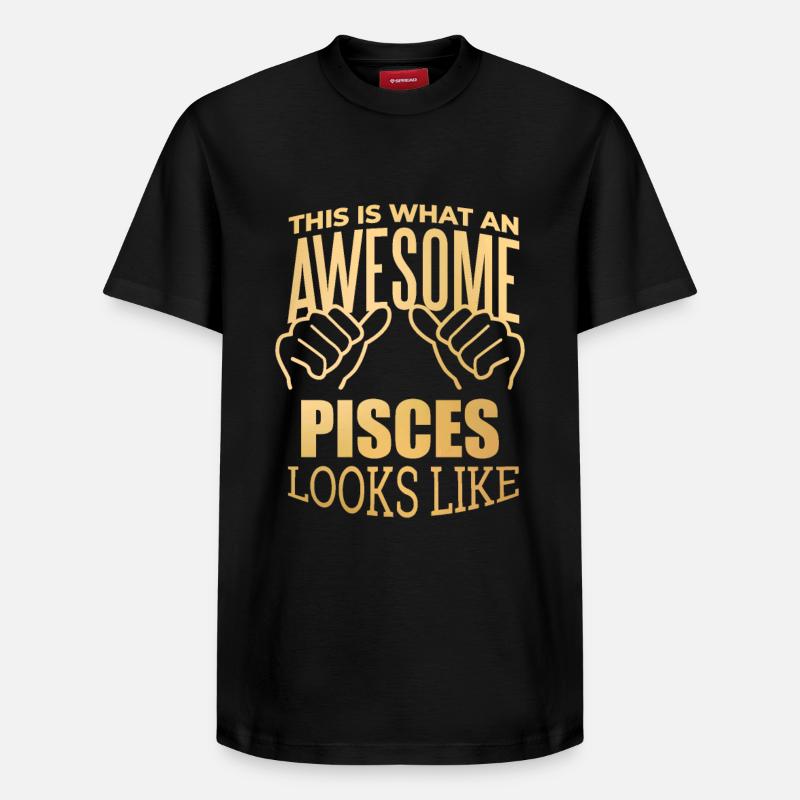 Pisces - Relaxed Unisex Supima Cotton T-Shirt – by SPREAD - black