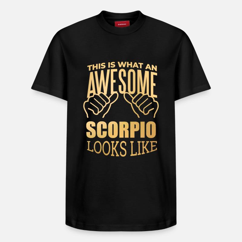 Skorpion - Relaxed Unisex Supima Cotton T-Shirt – von SPREAD - Schwarz