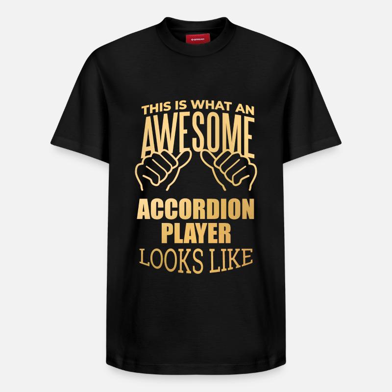 accordéon - T-shirt unisexe décontracté en coton Supima – de SPREAD - noir