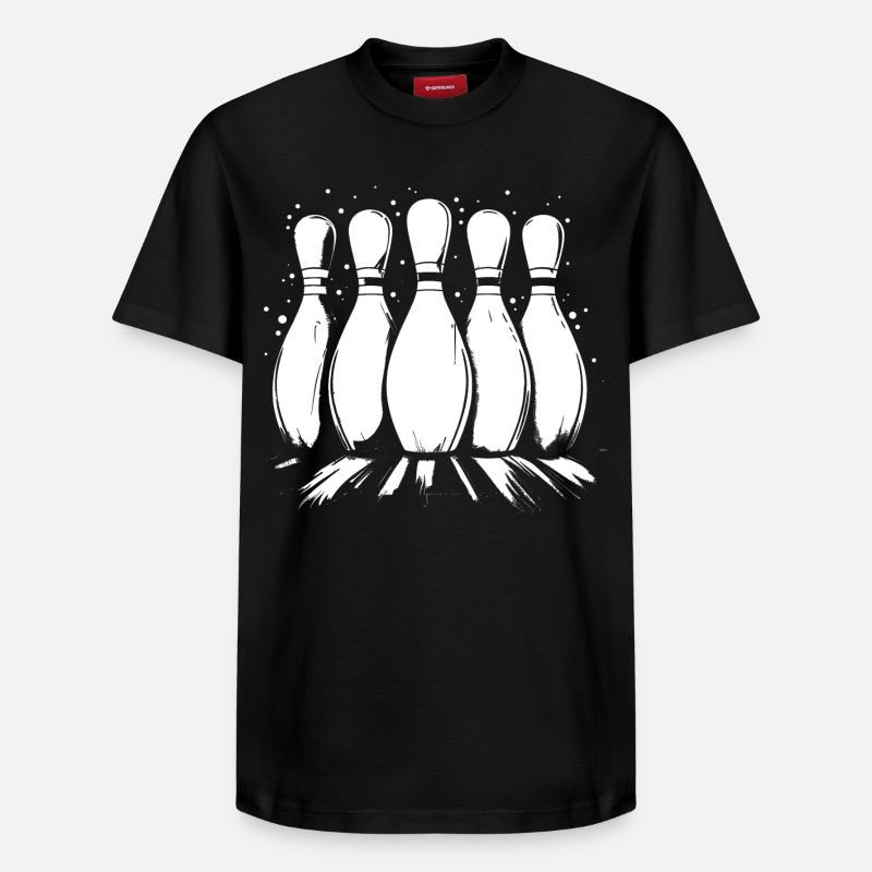 Quilles de bowling - T-shirt unisexe décontracté en coton Supima – de SPREAD - noir