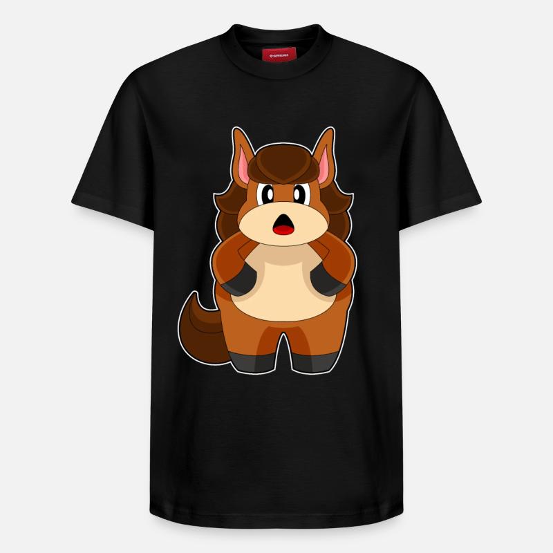 Cheval Dick - T-shirt unisexe décontracté en coton Supima – de SPREAD - noir