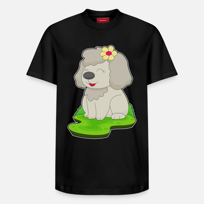 Fleur de chien - T-shirt unisexe décontracté en coton Supima – de SPREAD - noir