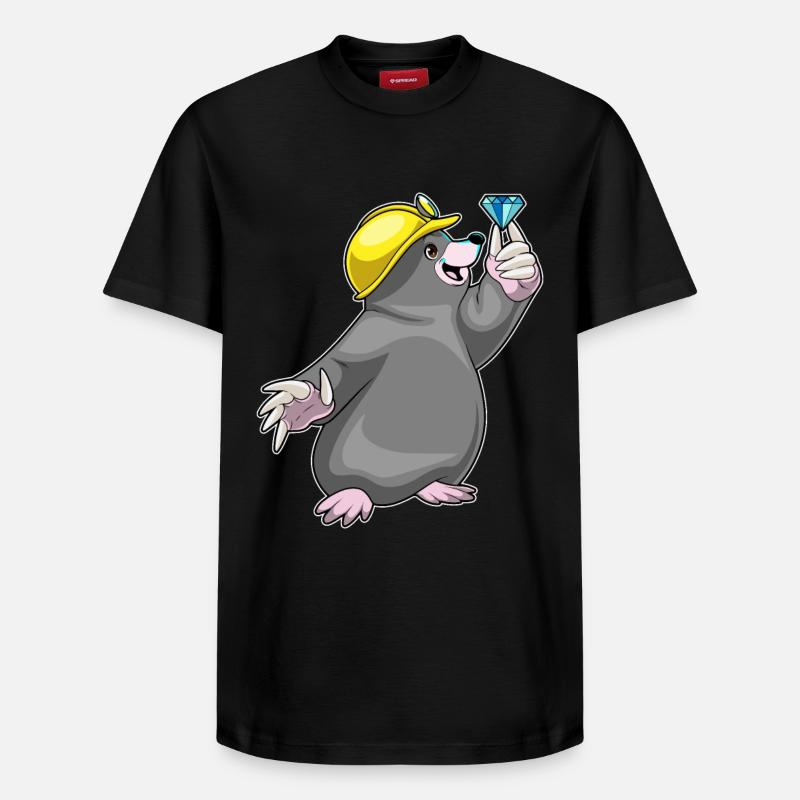 Mole Miner Jewel Mining - Relaxed Unisex Supima Cotton T-Shirt – by SPREAD - black