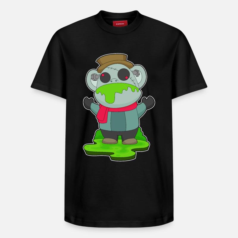 Singe Halloween Zombie - T-shirt unisexe décontracté en coton Supima – de SPREAD - noir