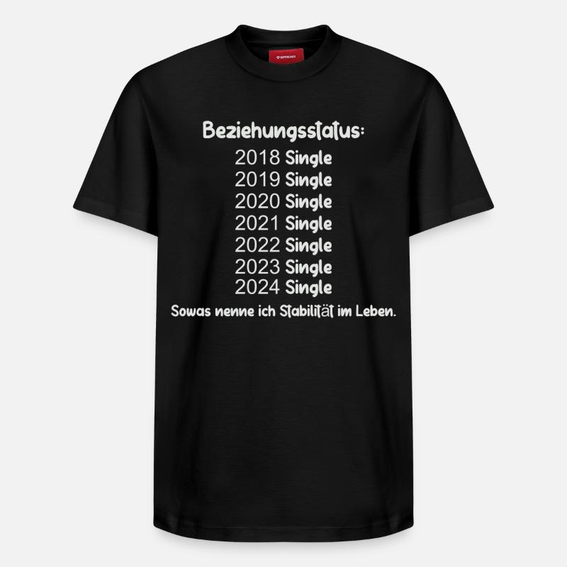 Statut de la relation Célibataire - T-shirt unisexe décontracté en coton Supima – de SPREAD - noir