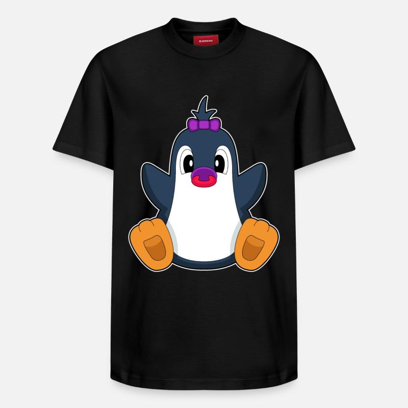 Sucette Penguin Baby - T-shirt unisexe décontracté en coton Supima – de SPREAD - noir