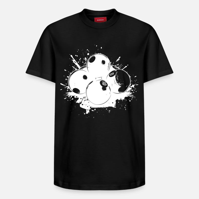 Boules de billard Graffiti - T-shirt unisexe décontracté en coton Supima – de SPREAD - noir