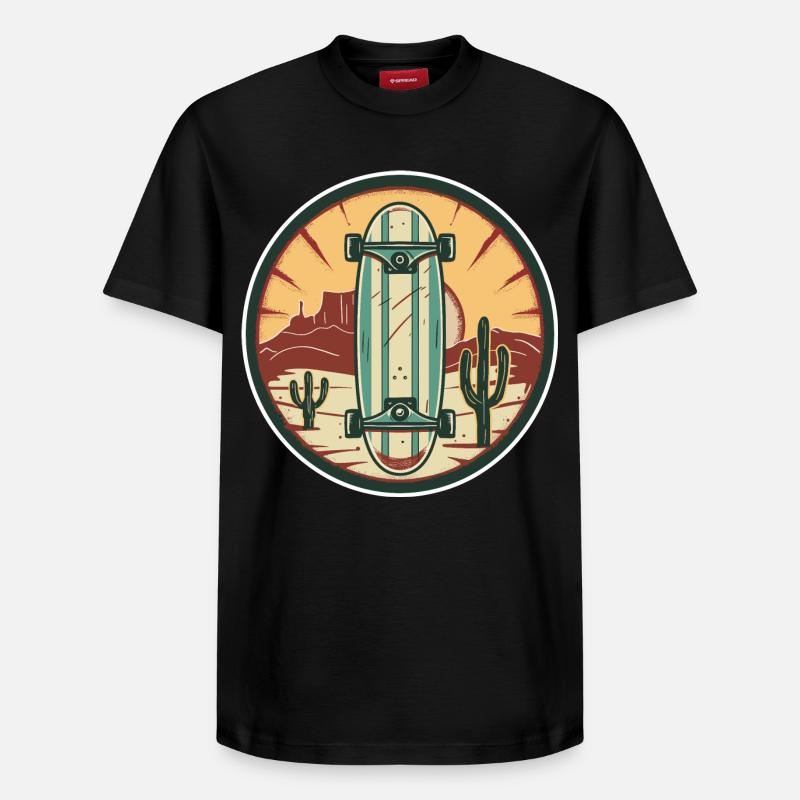 Skateboarding - T-shirt unisexe décontracté en coton Supima – de SPREAD - noir