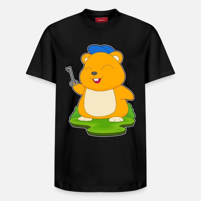 Clé du hamster - T-shirt unisexe décontracté en coton Supima – de SPREAD - noir