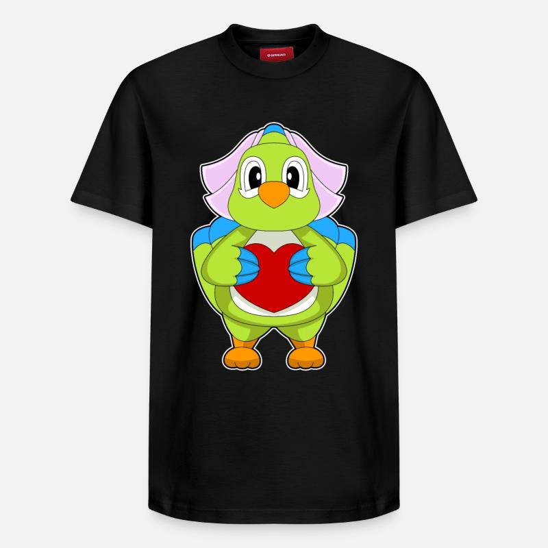 Perroquet Mariée Coeur Mariage - T-shirt unisexe décontracté en coton Supima – de SPREAD - noir