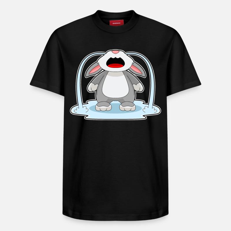 Lapin triste - T-shirt unisexe décontracté en coton Supima – de SPREAD - noir