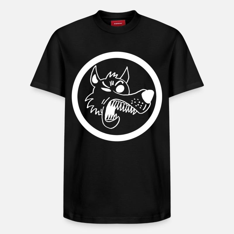 Drôle de loup - T-shirt unisexe décontracté en coton Supima – de SPREAD - noir