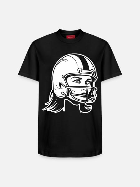 American football player - Relaxed Unisex Supima Cotton T-Shirt – by SPREAD - black