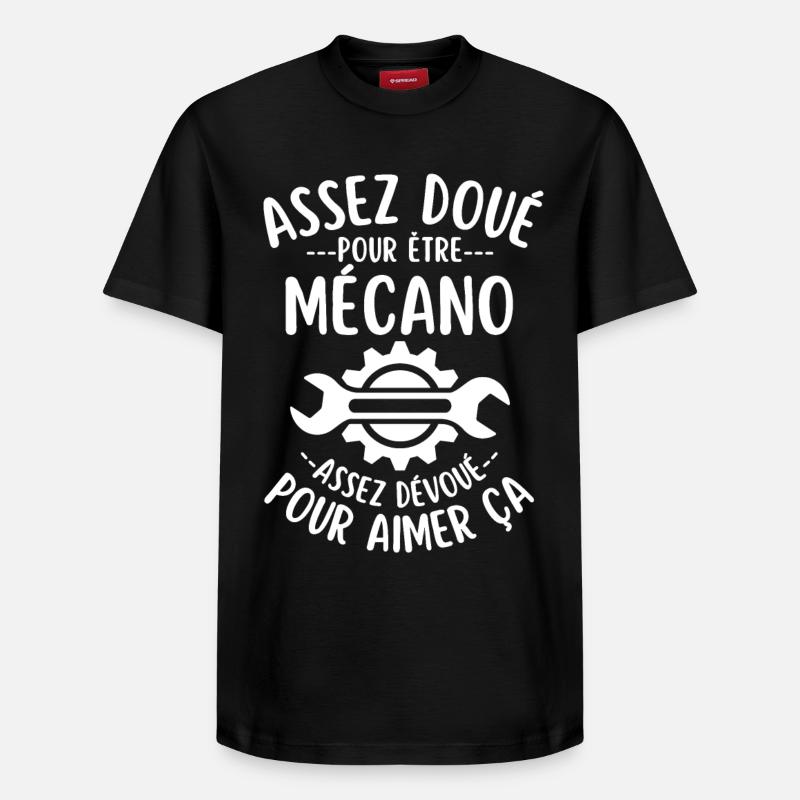 Mécanicien assez doué - T-shirt unisexe décontracté en coton Supima – de SPREAD - noir