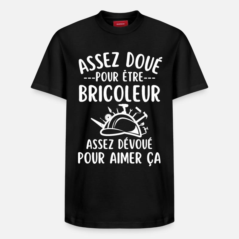 Bricoleur bricolage - T-shirt unisexe décontracté en coton Supima – de SPREAD - noir