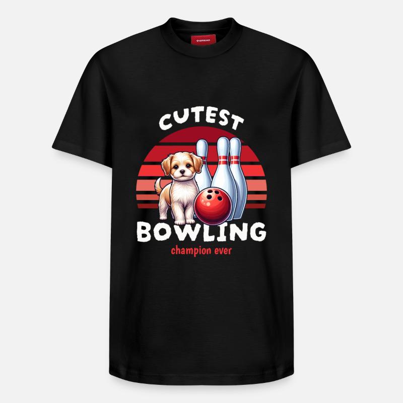 Bowling pour chien - T-shirt unisexe décontracté en coton Supima – de SPREAD - noir