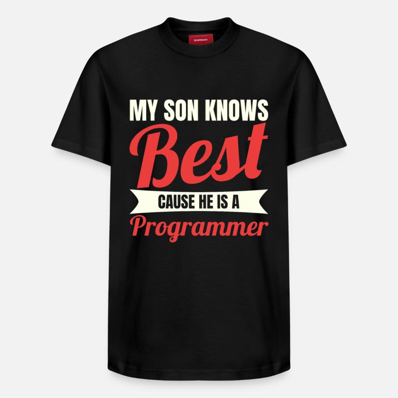 Software Developer Son - Relaxed Unisex Supima Cotton T-Shirt – by SPREAD - black