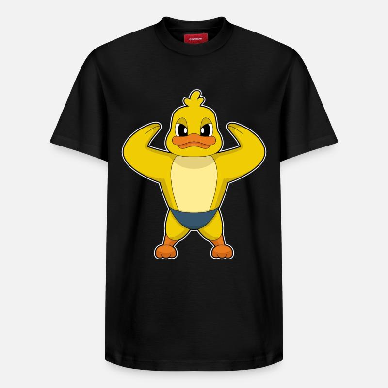 Duck Bodybuilder Musculation - T-shirt unisexe décontracté en coton Supima – de SPREAD - noir