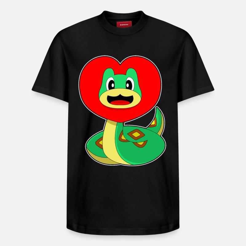 Cœur de serpent - T-shirt unisexe décontracté en coton Supima – de SPREAD - noir