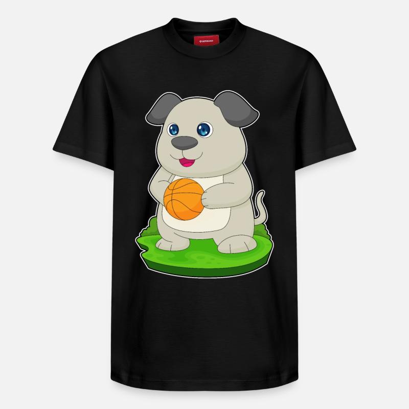 Chien Basketteur Basketteur - T-shirt unisexe décontracté en coton Supima – de SPREAD - noir