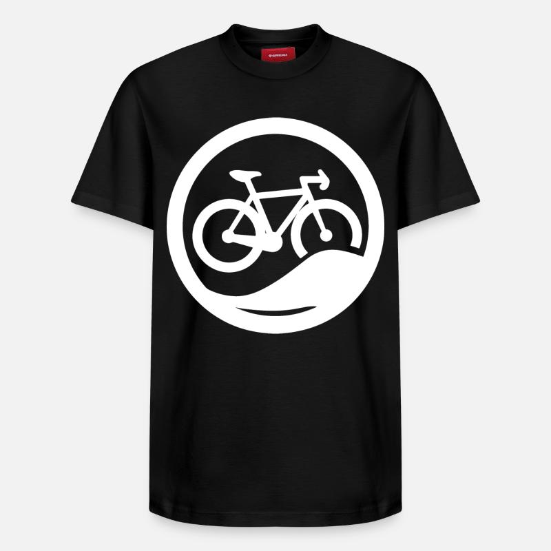 Dessin de vélo - T-shirt unisexe décontracté en coton Supima – de SPREAD - noir