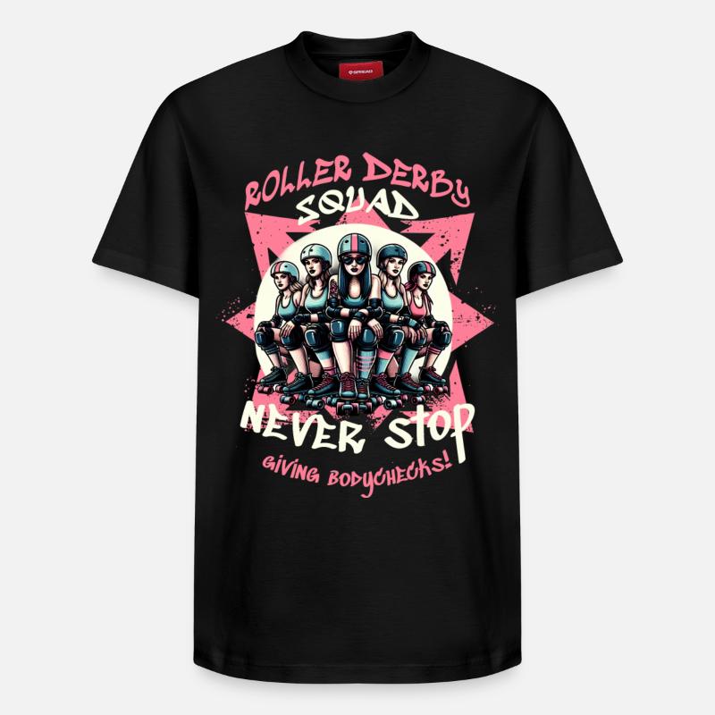 Roller Derby Trupp - Relaxed Unisex Supima Cotton T-Shirt – von SPREAD - Schwarz
