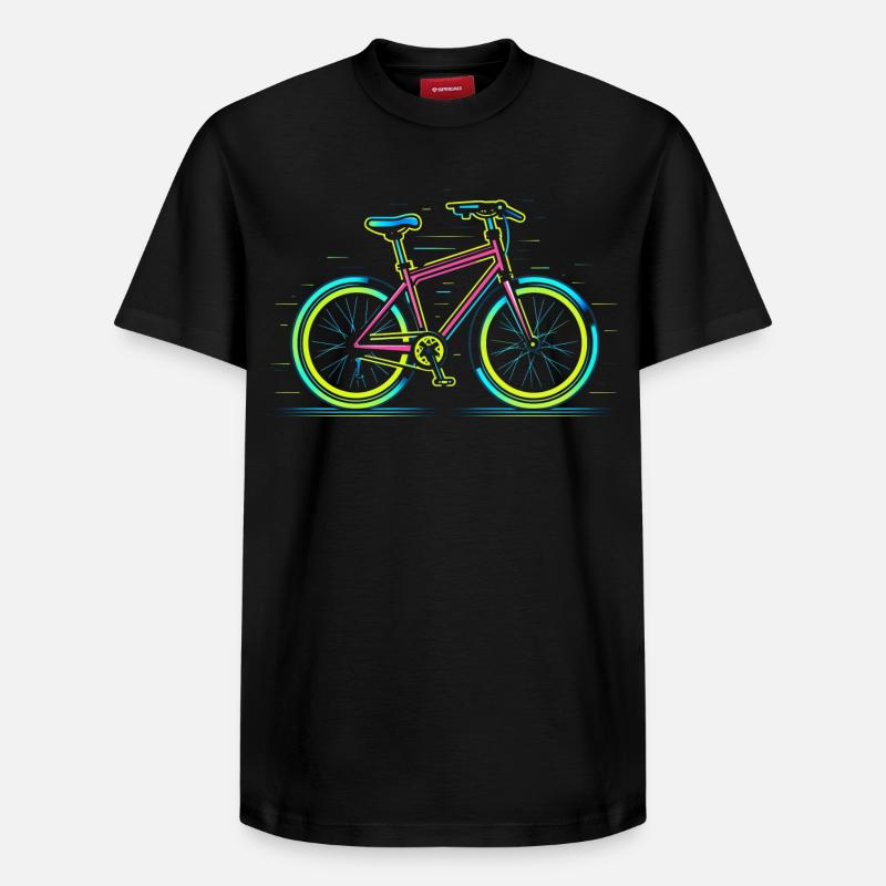 Vélo de route Retrowave - T-shirt unisexe décontracté en coton Supima – de SPREAD - noir