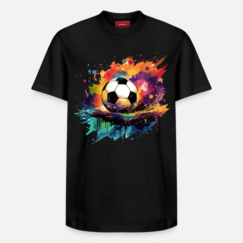 Fußball Graffiti - Relaxed Unisex Supima Cotton T-Shirt – von SPREAD - Schwarz