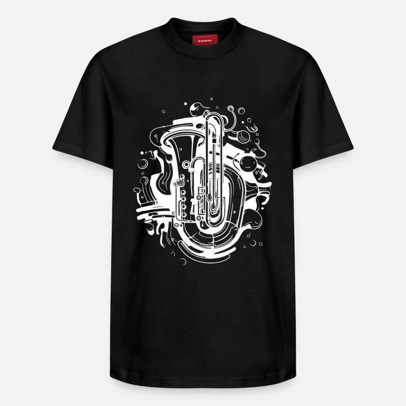 Tuba style dessin animé - T-shirt unisexe décontracté en coton Supima – de SPREAD - noir