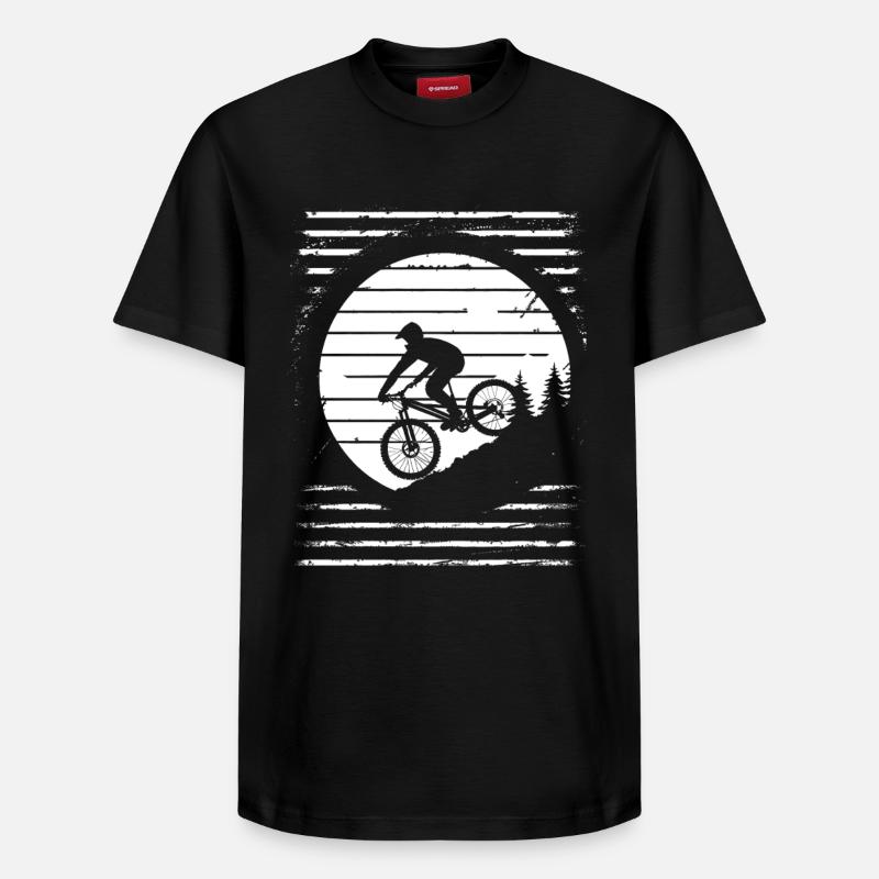 Dessin de vététiste - T-shirt unisexe décontracté en coton Supima – de SPREAD - noir