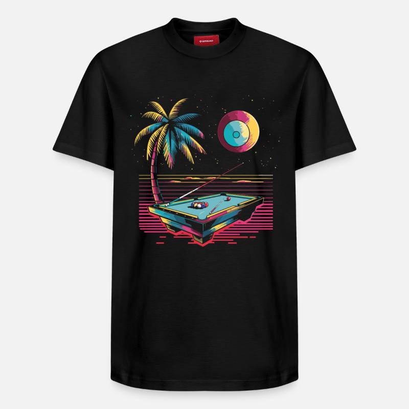 Billard Steamwave - T-shirt unisexe décontracté en coton Supima – de SPREAD - noir