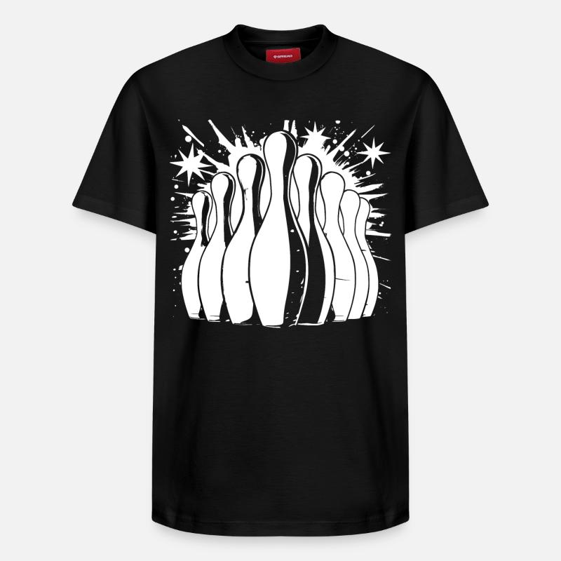 Bowling - T-shirt unisexe décontracté en coton Supima – de SPREAD - noir