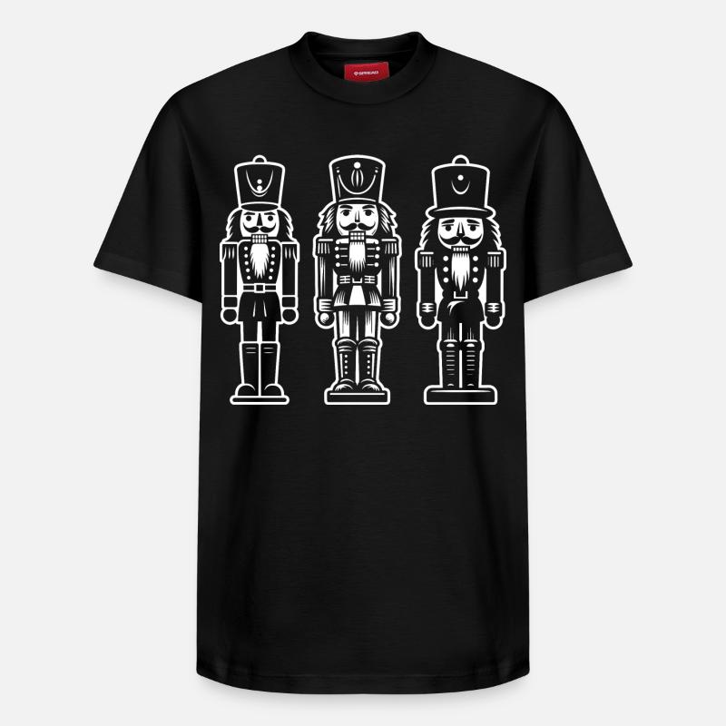 Nussknacker Trio Print - Relaxed Unisex Supima Cotton T-Shirt – von SPREAD - Schwarz