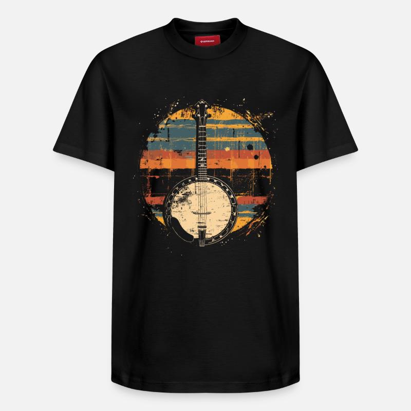 Banjo Synthwave - T-shirt unisexe décontracté en coton Supima – de SPREAD - noir