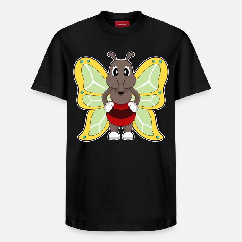 Moustique papillon - T-shirt unisexe décontracté en coton Supima – de SPREAD - noir