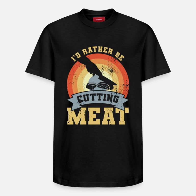 Blague du boucher - T-shirt unisexe décontracté en coton Supima – de SPREAD - noir