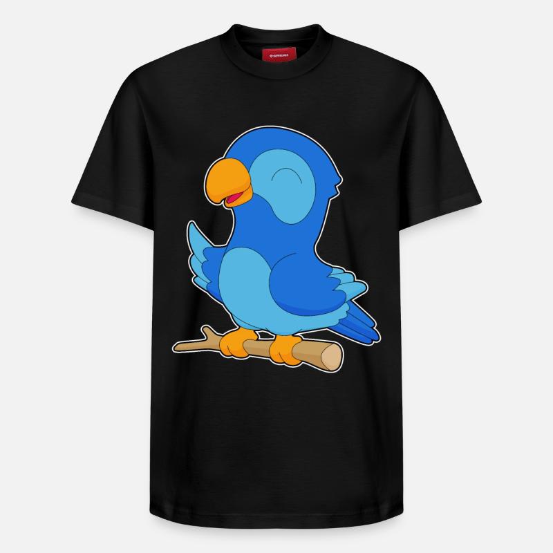 Branche Parrot - T-shirt unisexe décontracté en coton Supima – de SPREAD - noir