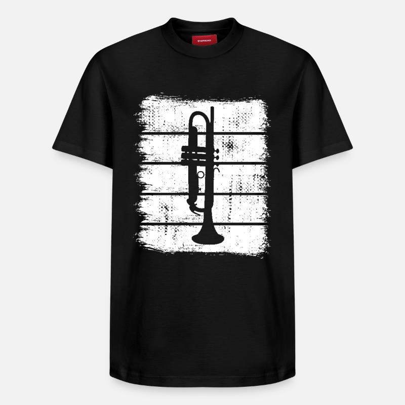 Trompette - T-shirt unisexe décontracté en coton Supima – de SPREAD - noir