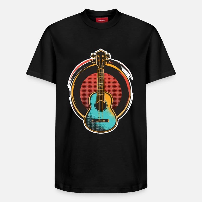 Ukulele - Relaxed Unisex Supima Cotton T-Shirt – von SPREAD - Schwarz